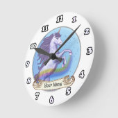 kühne Einhorn-Uhr Runde Wanduhr (Winkel)