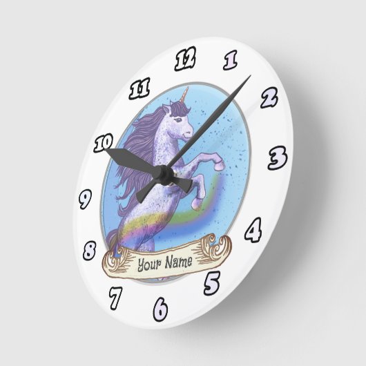 kühne Einhorn-Uhr Runde Wanduhr (Winkel)