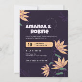 kühne Einladung zur Blumenhochzeit (Vorderseite)