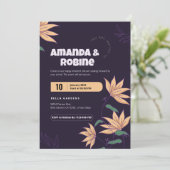 kühne Einladung zur Blumenhochzeit (Stehend Vorderseite)