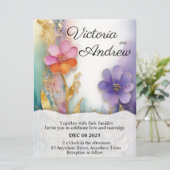 kühne Einladung zur Blumenhochzeit (Stehend Vorderseite)