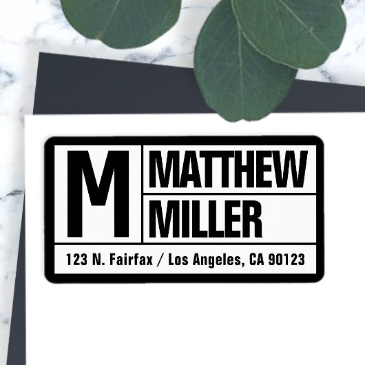 Kühne einzigartige und moderne Rücksendeadresse | Adressaufkleber