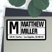 Kühne einzigartige und moderne Rücksendeadresse | Adressaufkleber