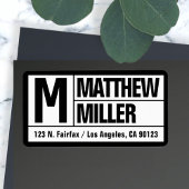 Kühne einzigartige und moderne Rücksendeadresse | Adressaufkleber