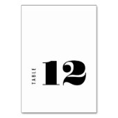 kühne einzigartige zeitgenössische Schwarz-weiße H Tischnummer (Vorderseite)