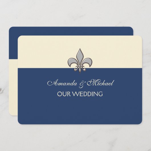 Kühne Elegance Silver Lilie Save the Date (Vorne/Hinten)