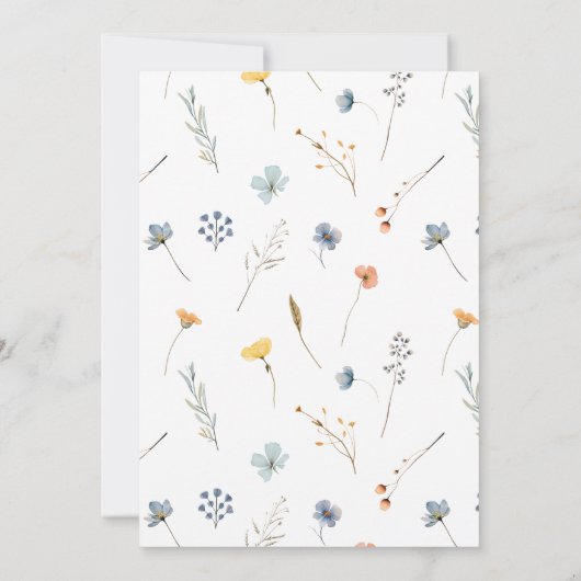 Kühne Elegant Floral Wir sind Verlobte Engagement Einladung (Rückseite)