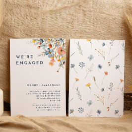 Kühne Elegant Floral Wir sind Verlobte Engagement  Einladung