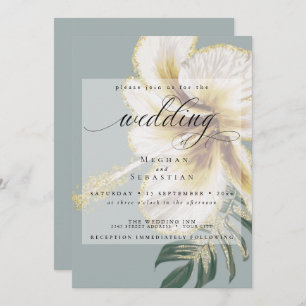 kühne, elegante, blassgelbe Elfenbeinblüte, blutig Einladung