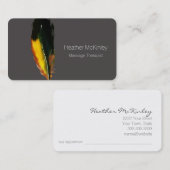 Kühne elegante Feather Business Card Terminkarte (Vorne/Hinten)