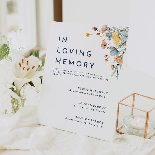 kühne, elegante florale Hochzeitsmesse Sockelschild