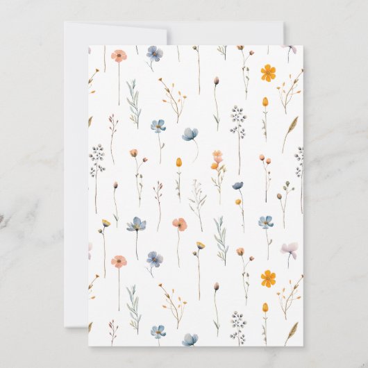 kühne, elegante, florale Monogramm-Wappen Hochzeit Einladung (Rückseite)