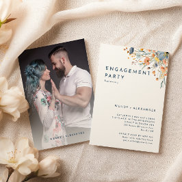 kühne, elegante Fotos der floralen Engagement-Part Einladung