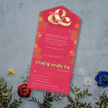 kühne, elegante UAWG Wedding Gold and Pink Magenta