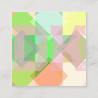 Kühne Farben, frische Muster, moderne Kunst  Quadratische Visitenkarte