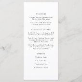 kühne, farbenfrohe, Abstrakte Sommerhochzeit Menükarte (Rückseite)