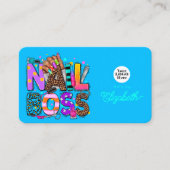 kühne, farbenfrohe Afroamerikanischer Nagelboss Visitenkarte (Vorderseite)