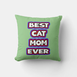 Kühne, farbenfrohe Beste Katze Mama je Spaß Typogr Kissen