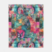 kühne farbenfrohe Boho-Muster Fleecedecke (Vorderseite)