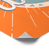 Kühne farbenfrohe Cowboy Western Gitarre Begrüßung Poster (Ecke)