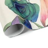kühne, farbenfrohe Elegante Blumenhochzeit & Gebur Geschenkpapier (Rolleneckpunkt)