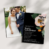 kühne farbenfrohe florale Schwarz machen wir immer Einladung