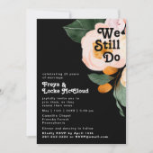 kühne farbenfrohe florale Schwarz machen wir immer Einladung (Vorderseite)