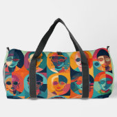 Kühne, farbenfrohe Gesichter, die Individualität f Duffle Bag (Rückseite)