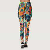 Kühne, farbenfrohe Gesichter, die Individualität f Leggings (Rückseite)