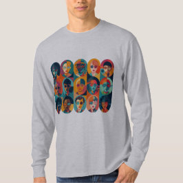 Kühne, farbenfrohe Gesichter, die Individualität f T-Shirt