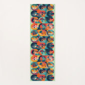 Kühne, farbenfrohe Gesichter, die Individualität f Yogamatte (Vorderseite)