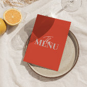 kühne farbenfrohe helle Funky Moderne einzigartige Menükarte