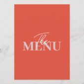 kühne farbenfrohe helle Funky Moderne einzigartige Menükarte (Rückseite)