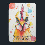Kühne & farbenfrohe Hühnerart Whimsikfarm Funny iPad Mini Hülle<br><div class="desc">Mit diesem sonderbaren Huhn tanken Sie lebendige Energie in Ihren Raum! Mit einem nahen Ausschnitt strahlt dieses Stück lebendige Farben und künstlerischen Ausdruck aus. Der skurrile Hintergrund der farbenfrohen Kreise verstärkt die kühnen Details der Federn und Gesichtszüge des Hühners.</div>