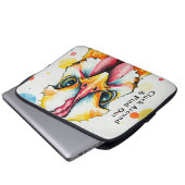 Kühne & farbenfrohe Hühnerart Whimsikfarm Funny Laptopschutzhülle (Vorne Knopf)
