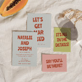 kühne farbenfrohe Retro Funky hell Einzigartige Ho Einladung