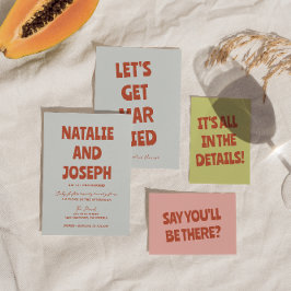 kühne farbenfrohe Retro Funky hell Einzigartige Ho Einladung