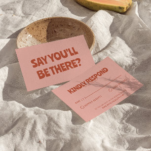 kühne farbenfrohe Retro-Spaß Bright Einzigartige H RSVP Karte