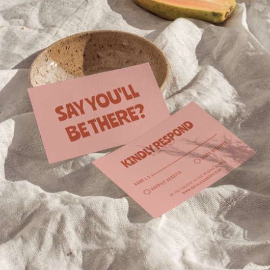 kühne farbenfrohe Retro-Spaß Bright Einzigartige H RSVP Karte