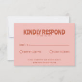 kühne farbenfrohe Retro-Spaß Bright Einzigartige H RSVP Karte (Vorderseite)