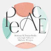 kühne, farbenfrohe Rücksendeadresse Runder Aufkleber (Vorderseite)