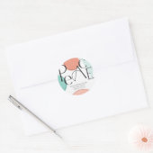 kühne, farbenfrohe Rücksendeadresse Runder Aufkleber (Umschlag)