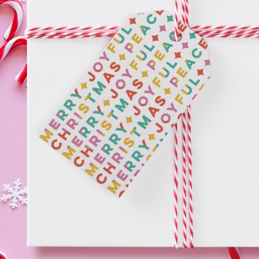 kühne farbenfrohe Weihnachten Geschenkanhänger
