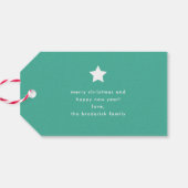 kühne farbenfrohe Weihnachten Geschenkanhänger (Rückseite Horizontal)