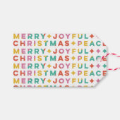 kühne farbenfrohe Weihnachten Geschenkanhänger (Vorderseite (Horizontal))