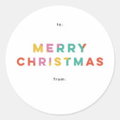 kühne farbenfrohe Weihnachten Runder Aufkleber (Vorderseite)