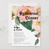 kühne, farbige Blüte | Abendessen Probe Einladung (Vorderseite)