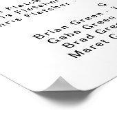 kühne, farbige Blüte | Alphabetisches Sitzplakat Poster (Ecke)