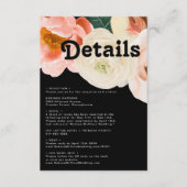 kühne, farbige Blüte | Black Details QR Code Begleitkarte (Vorderseite)