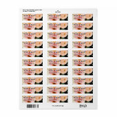 kühne, farbige Blüte | Black Return Address Label (Vorne)